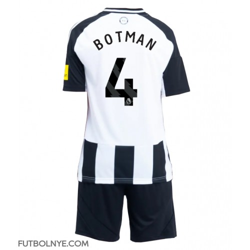 Camiseta Newcastle United Sven Botman #4 Primera Equipación para niños 2024-25 manga corta (+ pantalones cortos)